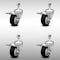 Service Caster 3 Inch SS Black Polyurethane 12mm Threaded Stem Caster Set Total Lock Brake SCC-SSTSTTL20S314-PPUB-BLK-M1215-4 - alternate 2